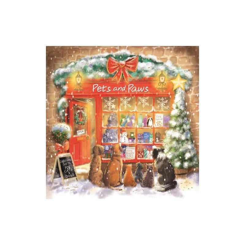 Tom Smith Giftmaker Pack 10 Square Christmas Cards 2 Festive