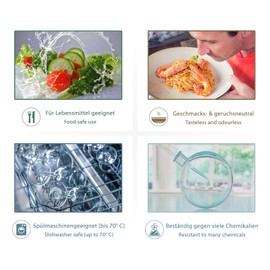 Wide Neck Bottles With Blue Lid, 1 x, 1000 ml