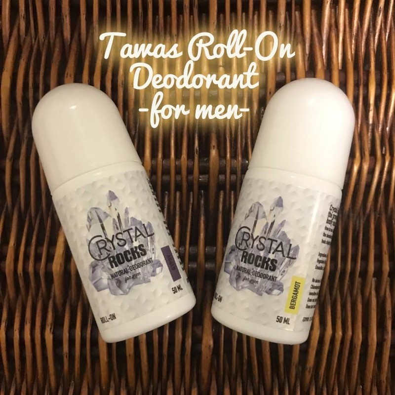 Crystal Rocks Tawas Roll-On Deodorant for Women and Men prevents