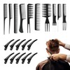 Nivofu Hair Comb Negro 20 Cm 20pcs Peine Peluquer?a, Juego
