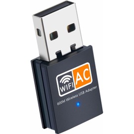 JUSTOP Wifi Dongle, AC600 802.11AC Dual Band 2.4Ghz And 5GHz Mini Wireless Network USB Wifi Adapter for PC Desktop Laptop, Support Windows 11/10/8/7/Vista/XP, Mac Os X 10.9-10.15