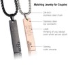 Wolentty His and Hers Couple Necklace Stainless Steel Distance Couples