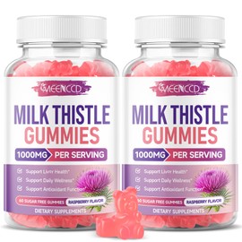 2 Pack Milk Thistle Gummies, Milk Thistle Extract for Antioxidant Support