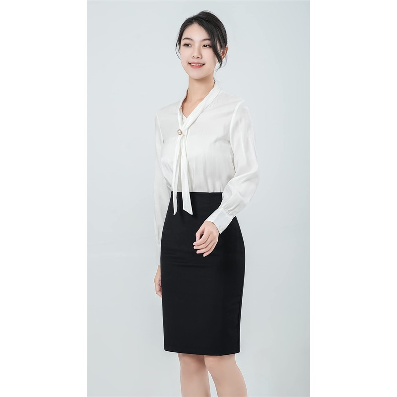 syvent Women's Plus Size Office Skirt, Business Suit Pencil Skirt,