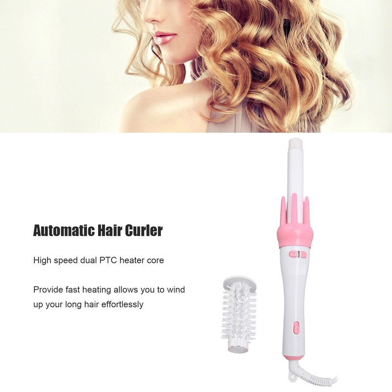 Automatic Hair Curler Ceramic Bilateral Rotation Professional Hair Curling Iron