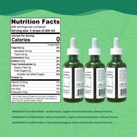 SweetLeaf Sweet Drops Stevia Liquid Sweetener, Variety 3-Pack – Vanilla Crème, Coconut, and Chocolate, 2 Oz Each