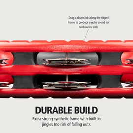Meinl Percussion Tambourine Montierbares Instrument - 2-reihiges Tamburin - Mit Halterung - ABS Kunststoff / Stahl, Rot / Silber (TMT2R)