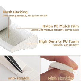 Qgond Window Insulation for Winter,Weather Stripping Door Seal,Door Weather Stripping,Door Seal,Door Insulation Strip,Sound Proofing for Door,Frame,118”,Door Gap Filler Light Blocker