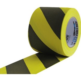 ProTapes Cable Path Cured Rubber Resin Zone Coated Gaffers Tape, 12.5 mil Thick, 30 yds Length, 6" Width, Black/Yellow Stripes (Pack of 1)