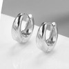 JAXXEL Silver Hoop Earrings for women,Round Earrings 18K White Gold
