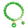 CINSKYING Fengshui Jade Bracelet, Handmade Bracelet with Good Luck Charm-J3