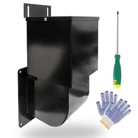 Stainless Steel Outdoor Dryer Vent Cover Closure and Seal Hood with Natural Energy Saving, Exhaust Air Fit for 4" Outside Siding Tube, Black