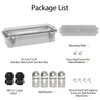 LeMotech Electrical Box, IP67 Waterproof Hinged Clear Cover Stainless Steel