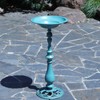AIHAOKAN 26.6”H×12.3" W Cast Iron Pedestal Bird Bath，Metal Birdbaths Bird