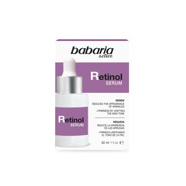 Babaria - Serum Retinol Antiarrugas| Suero Facial Antiedad | Reduce Arrugas y Líneas de Expresión | Mejora Elasticidad y Firmeza | Vegano | Uso Noche | Todo Tipo de Pieles | 30 ml