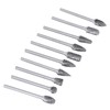 One Set 10 Tungsten Steel Carbide Burrs for Rotary Tool