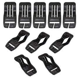 YehVeh - Paquete de 10 ganchos para funda de asiento de coche, universal, conector de extremo de cinturón, clips de hebilla de fijación, sujetadores de repuesto para asiento trasero de coche,