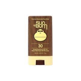 Sun Bum Original SPF 30 Face Stick Sunscreen - Water-Resistant Broad Spectrum Facial Sunscreen with Vitamin E - Hawaii 104 Act Compliant (Without Octinoxate & Oxybenzone) - Travel Friendly - 0.45 oz