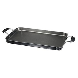 T-fal Specialty Nonstick Double Burner Griddle 18 Inch Oven Safe 350F Cookware, Pots and Pans, Dishwasher Safe Black