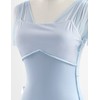 [Daydance] Ballet Leotard, Adult, Ballet Leotard Mesh with Ruffle Sleeve,