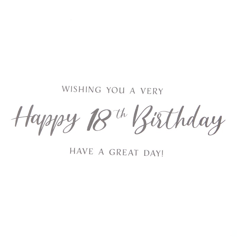 Modern Milestone Age Birthday Card 18th Grandson - 9 x