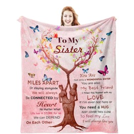 Sister Blankets from Sister Gifts from Brother, Gifts for Sister from Sister Gifts for Girls,Soul Sisters Gifts from Sister Birthday Gifts Ideas,Sister Birthday Gifts from Sister Gifts for Women