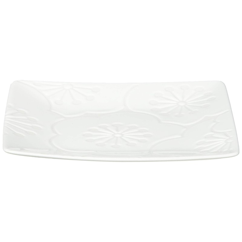 Hasamiyaki 19222 Hafuri Small Plate, Plum, White