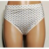 Soma Intimates High Leg Nylon/Spandex Marine Scroll Dot/IV NWT Panties