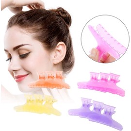12 Pinzas para el Cabello de Mariposa Coloridas, Ideal para Peluquería, Sujeción Firme para Cabello Largo y Grueso