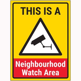 VSafety This Is A Neighbourhood Watch Area Sign, 200mm x 300mm, 2mm Rigid Plastic