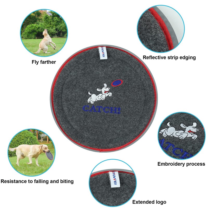 XGYLVFEI Small & Medium Dog Frisbee Dog Catch Toys/Floating Interactive