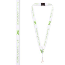 White Mental Health Matters Mental Health Awareness Lanyard Badge Holder ID Card Work