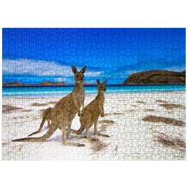 MyPuzzle Esperence Lucky Bay Western Australia Kangaroo Beach - Premium 500 Piece Jigsaw Puzzle for Adults