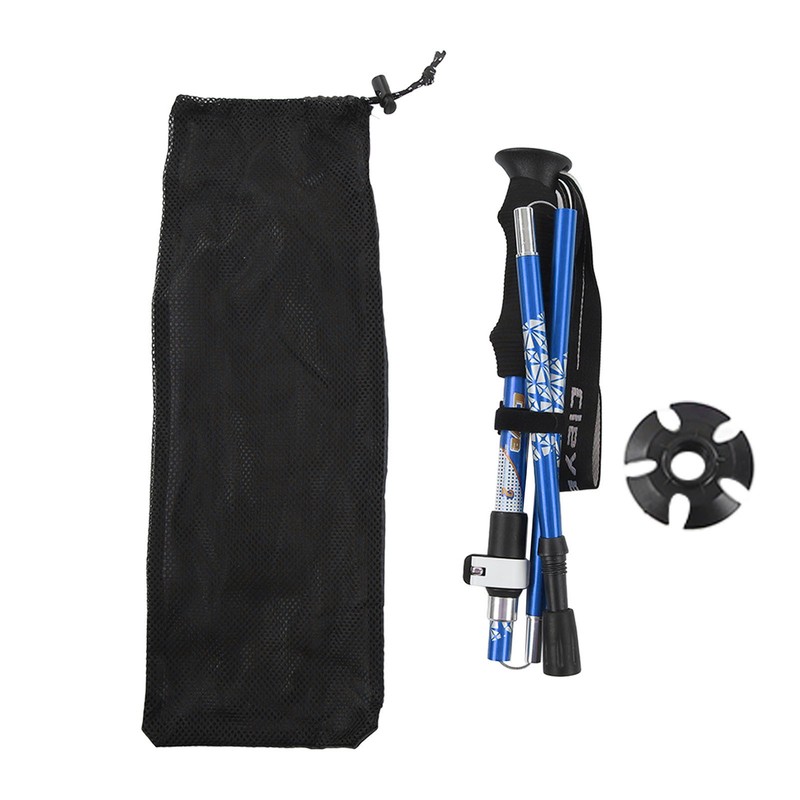 Hiking Poles Collapsible 5 Sections Portable Aluminum Hiking Sticks for