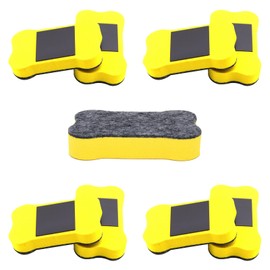 Dry Erase Erase Whiteboard Eraser Whiteboard Eraser Whiteboard Eraser Chalkboard Eraser 9 Pack 7 x 4 x 1.3cm Magnetic Eraser for Classroom Home Office Glass Board Whiteboard Eraser Yellow