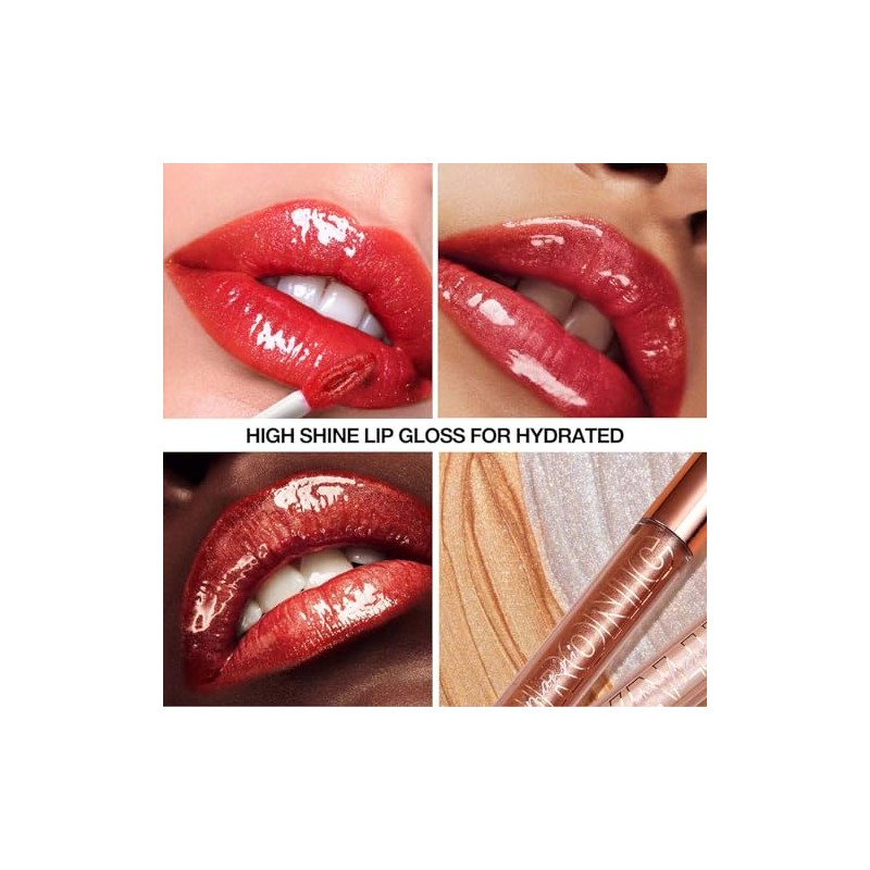 Brillo labial transparente con brillo, voluminizador, hidratante de alta calidad