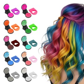 Hair Chalk for Girls Set, Portable Non-Sticky Temporary Hair Colour, Temporary Hair Dye Pens, Washable, Ideal for Easter Gifts, Children, Christmas, Birthday Party