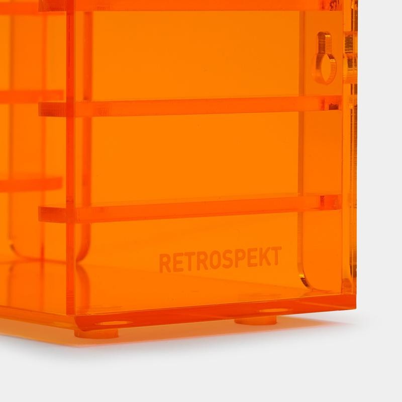 Acrylic Cassette Tape Storage Rack for 20 Cassettes - Color: