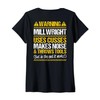 Millwright Industrial Mechanic Throws Tools Millwright V-Neck T-Shirt