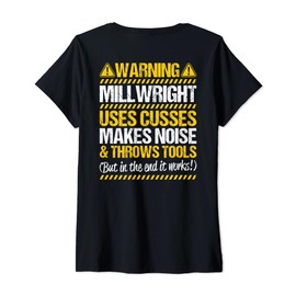 Millwright Industrial Mechanic Throws Tools Millwright V-Neck T-Shirt