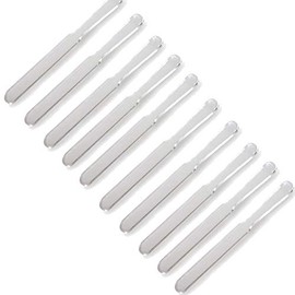 Acrylic Plexiglass Spatula Crystal Clear for Applying Cream from Cans Kosmetex Cosmetic Spatula 15 cm Pack of 10