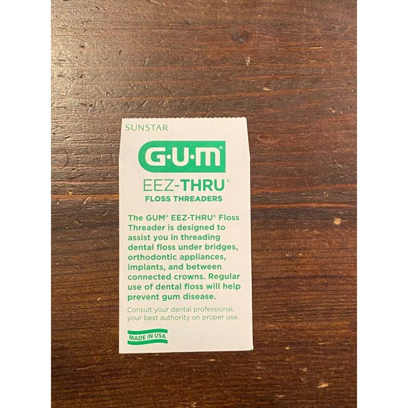 GUM 50x Sunstar GUM 840 Eez-thru FLOSS Threaders 50 pieces