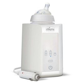 Chicco Portable Travel Bottle and Baby Food Warmer with Three Programmes and Auto Shut-Off, White, 14 x 14 x 17.5 cm, 820 Grams