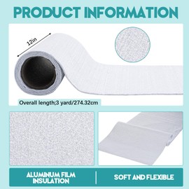 Treela 1 Roll 12 Inch x 3 Yard Heat Resistant Batting for Potholders Insulated Fabric Thermal Lining Batting for Pot Holders Heat Reflective Fabric