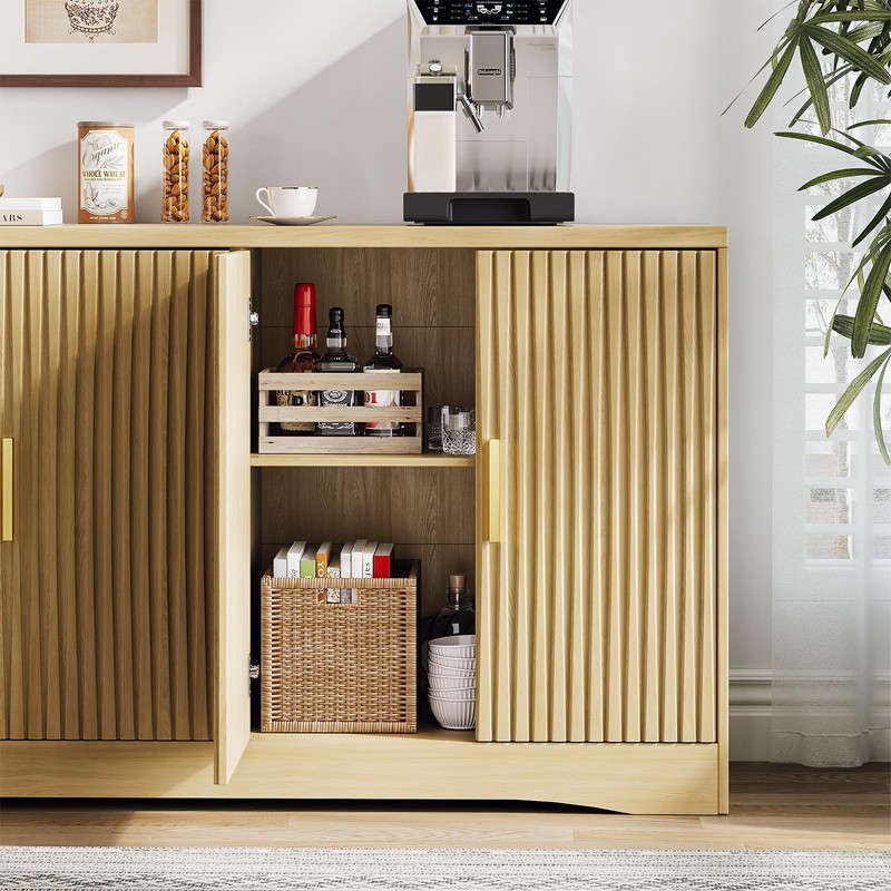 55" Modern Sideboard Buffet Cabinet with Storage for Living Room