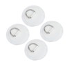 4PCS D Ring Patch PVC Round Shape Strong Stainless Steel