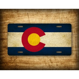 SignsAndTagsOnline Americana Colorado State Flag License Plate Vintage Replica Antique Auto Tag Co.