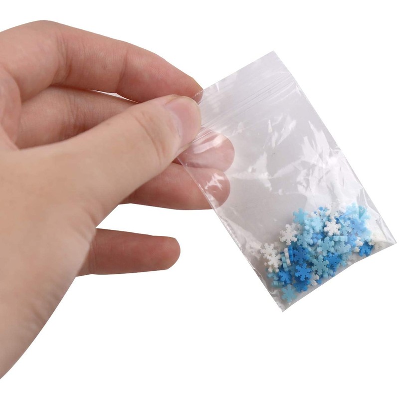 CINECE Zipper Bag, Small Portion Bag, Mini Transparent Thick Poly
