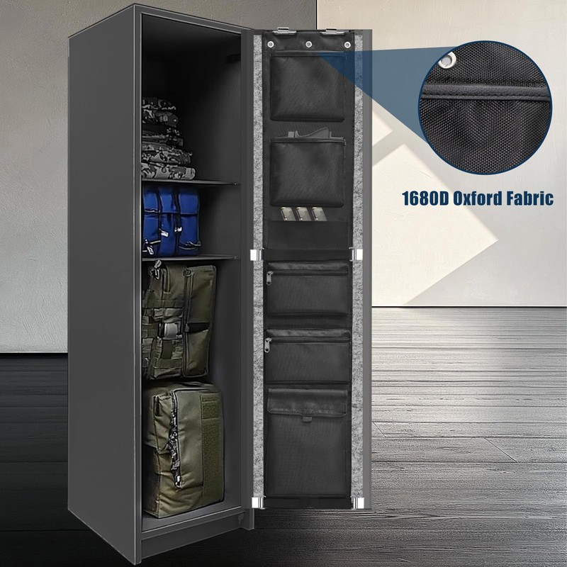 XTQINJIN Gun Safe Door Organizer, Gun Safe Accessories Storage with
