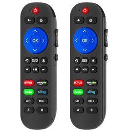 Programmable Remote for Roku Ultra Remote Replacement with Volume Key - Replacement Remote for Roku Ultra LT 4K Remote with Extra 9 Learning Keys, 2 Pack (Not for Roku Stick)